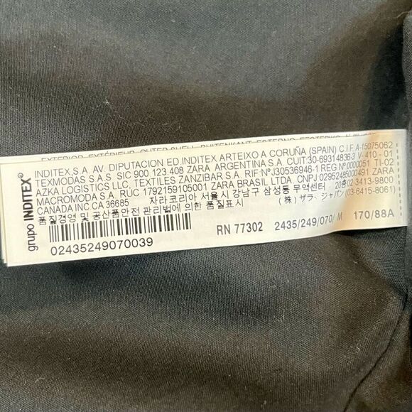 NWT Zara Basic Ombre Embro Open Front Collarless Jacket Medium - Picture 12 of 16